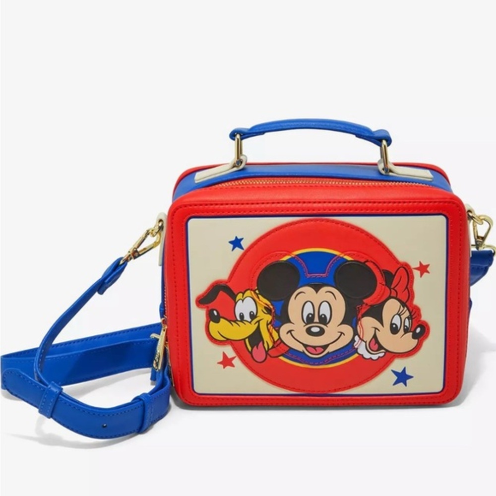 Loungefly Disney Mickey And Friends Classic Lunchbox Crossbody Bag.